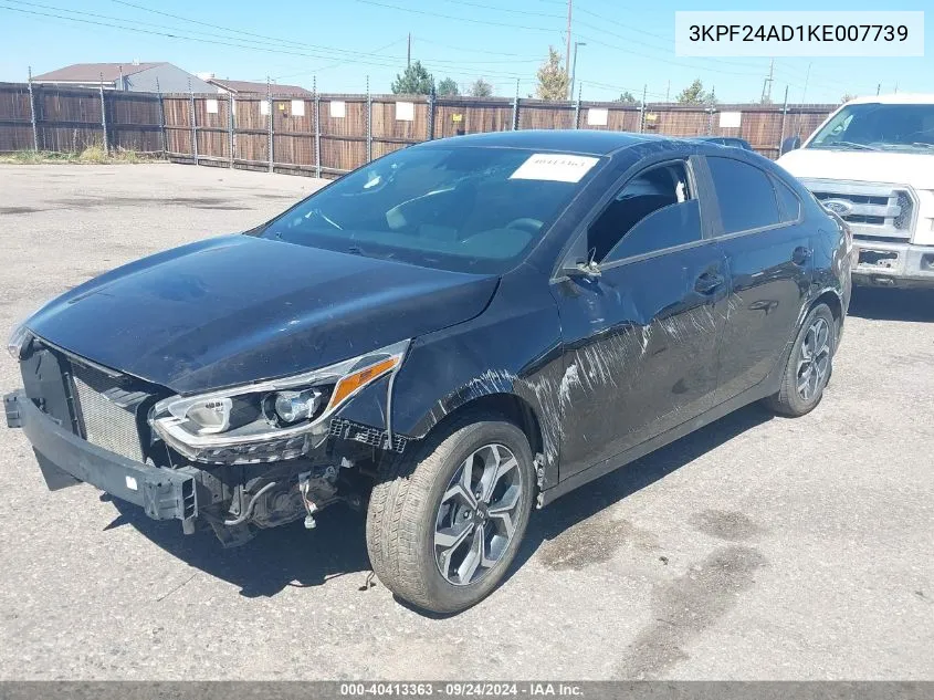 2019 Kia Forte Lxs VIN: 3KPF24AD1KE007739 Lot: 40413363