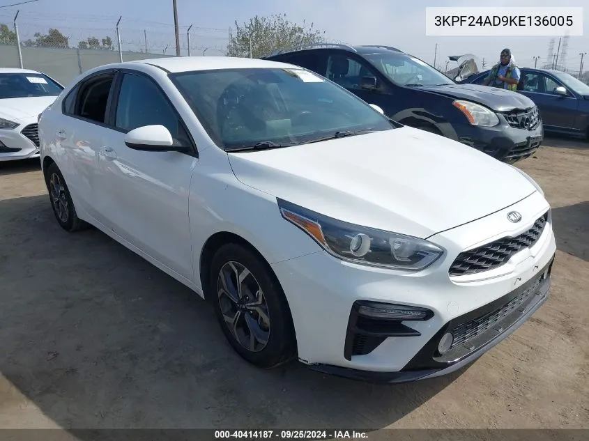 3KPF24AD9KE136005 2019 Kia Forte Lxs