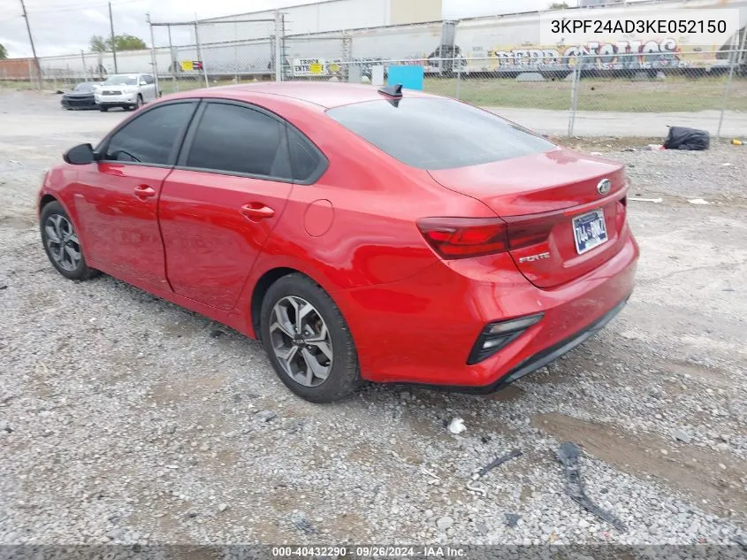 2019 Kia Forte Lxs VIN: 3KPF24AD3KE052150 Lot: 40432290