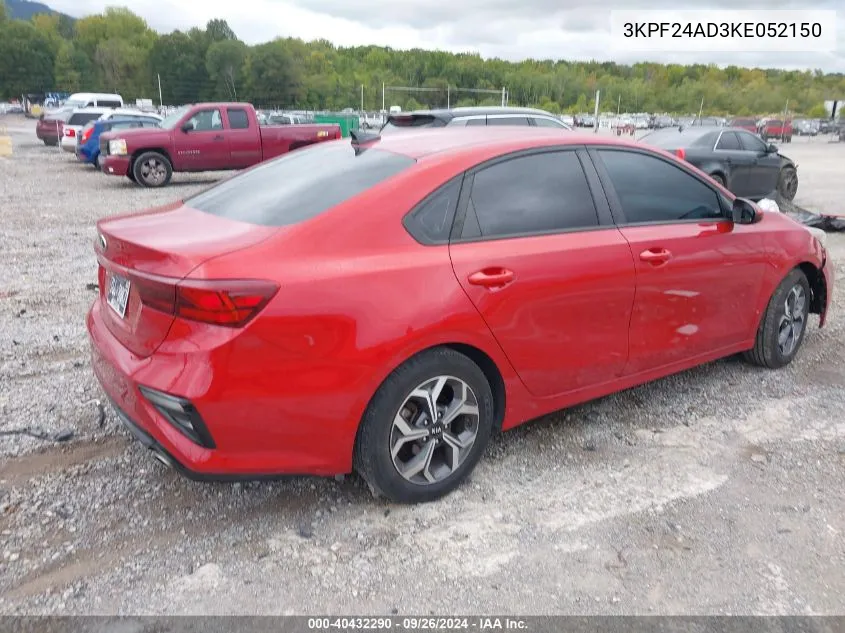 2019 Kia Forte Lxs VIN: 3KPF24AD3KE052150 Lot: 40432290