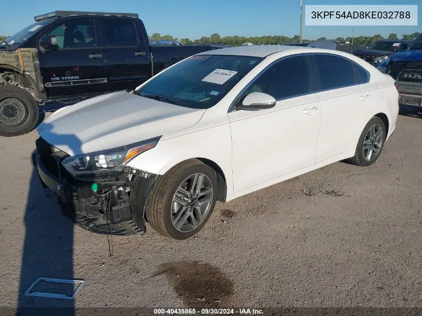 2019 Kia Forte Ex VIN: 3KPF54AD8KE032788 Lot: 40438865