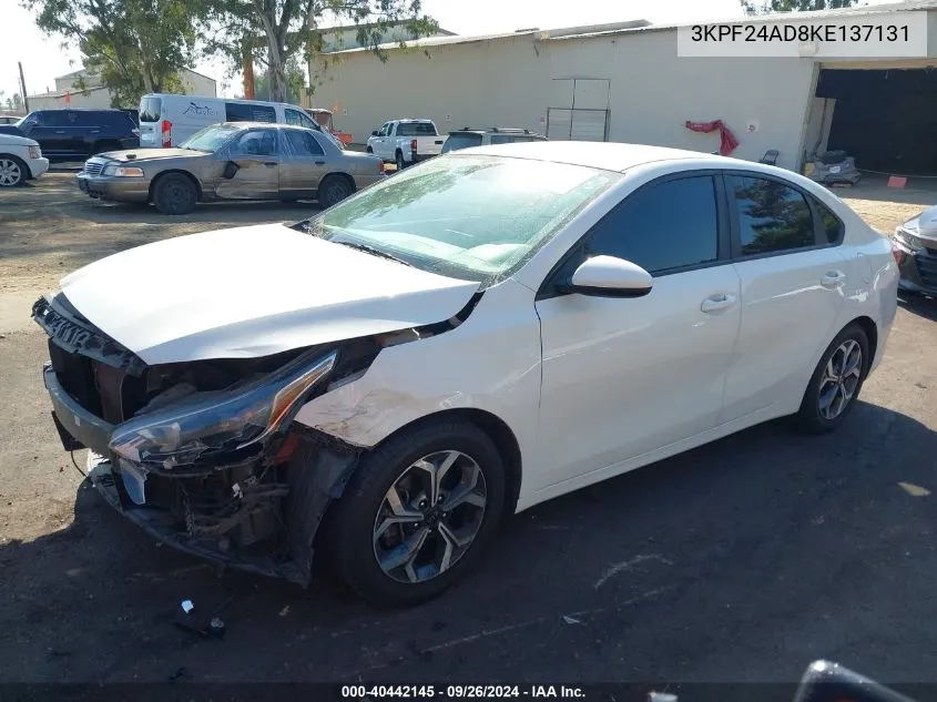 2019 Kia Forte Fe/Lx/Lxs VIN: 3KPF24AD8KE137131 Lot: 40442145