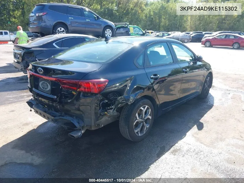 2019 Kia Forte Lxs VIN: 3KPF24AD9KE115302 Lot: 40445517