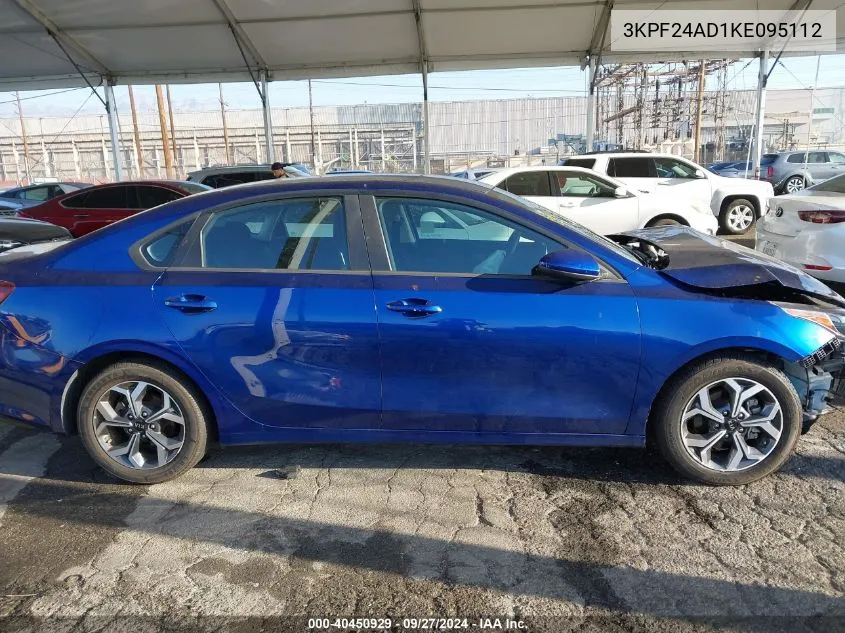 2019 Kia Forte Lxs VIN: 3KPF24AD1KE095112 Lot: 40450929