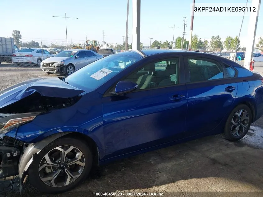 2019 Kia Forte Lxs VIN: 3KPF24AD1KE095112 Lot: 40450929