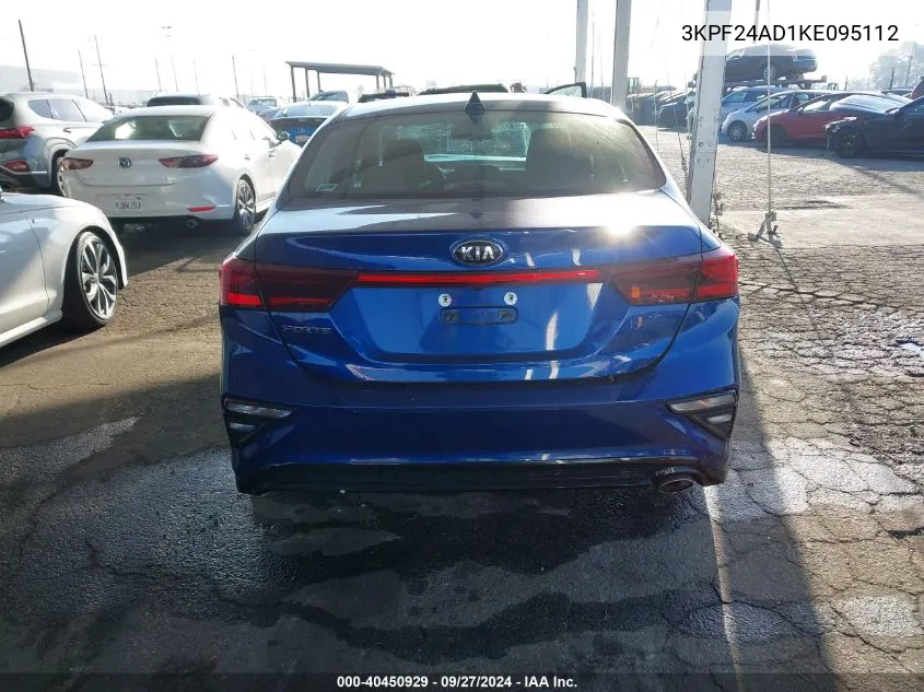 3KPF24AD1KE095112 2019 Kia Forte Lxs