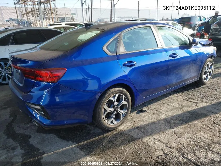 2019 Kia Forte Lxs VIN: 3KPF24AD1KE095112 Lot: 40450929