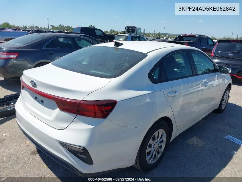 2019 Kia Forte Fe VIN: 3KPF24AD5KE062842 Lot: 40452588