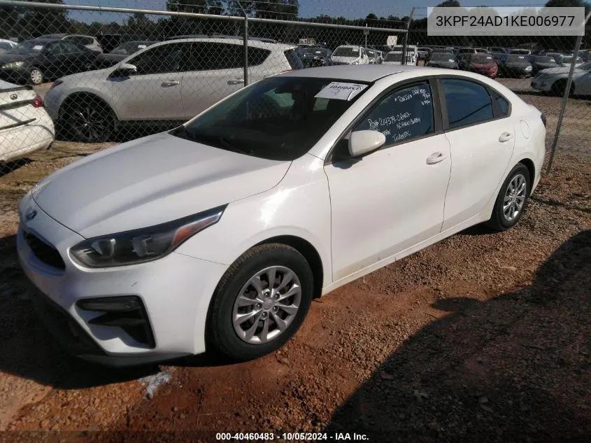 2019 Kia Forte Fe/Lx/Lxs VIN: 3KPF24AD1KE006977 Lot: 40460483