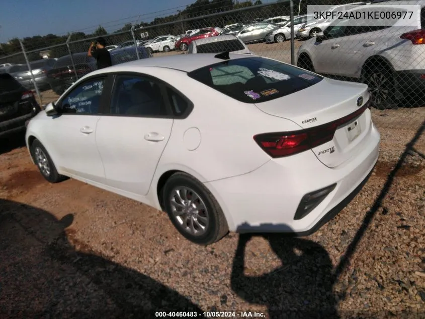 2019 Kia Forte Fe/Lx/Lxs VIN: 3KPF24AD1KE006977 Lot: 40460483