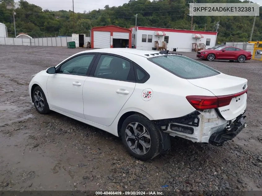 2019 Kia Forte Lxs VIN: 3KPF24AD6KE132381 Lot: 40466409