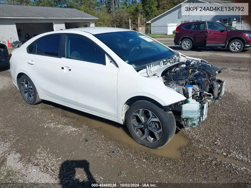 2019 Kia Forte Lxs VIN: 3KPF24AD4KE134792 Lot: 40469236