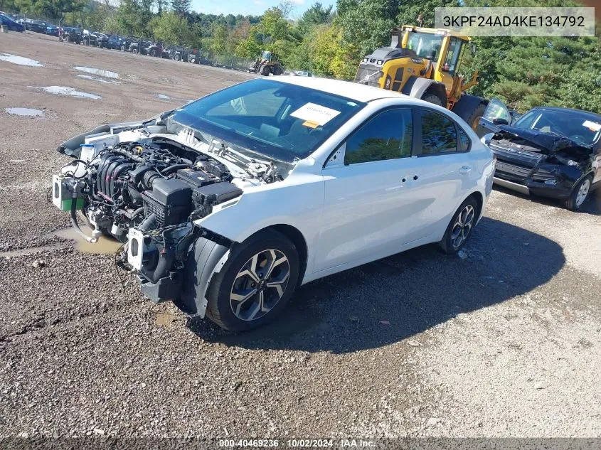 2019 Kia Forte Lxs VIN: 3KPF24AD4KE134792 Lot: 40469236