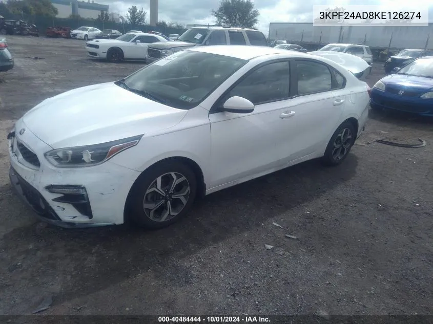 3KPF24AD8KE126274 2019 Kia Forte Lxs