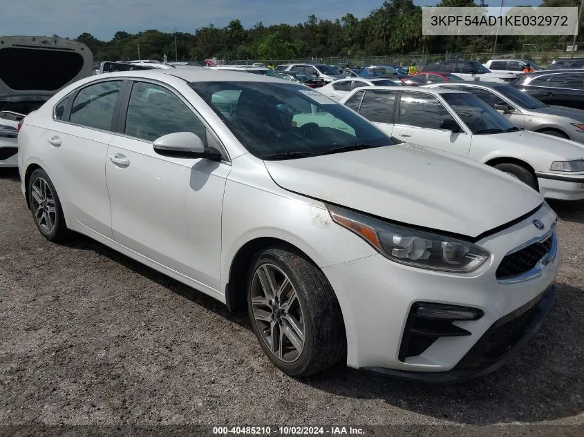 2019 Kia Forte Ex VIN: 3KPF54AD1KE032972 Lot: 40485210