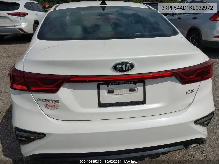 2019 Kia Forte Ex VIN: 3KPF54AD1KE032972 Lot: 40485210