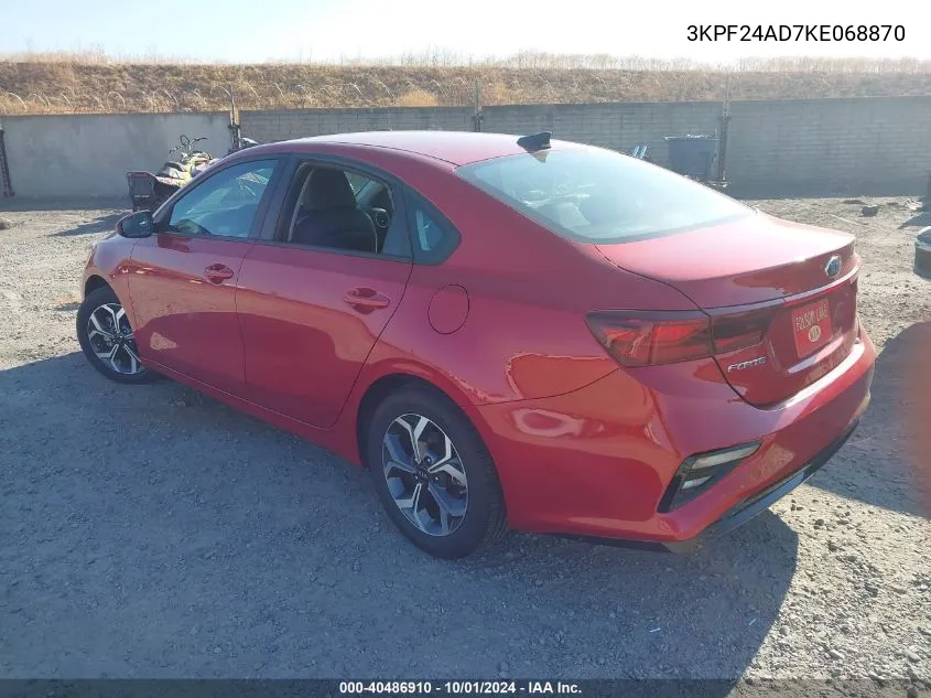 2019 Kia Forte Fe/Lx/Lxs VIN: 3KPF24AD7KE068870 Lot: 40486910