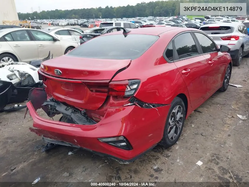 3KPF24AD4KE114879 2019 Kia Forte Lxs