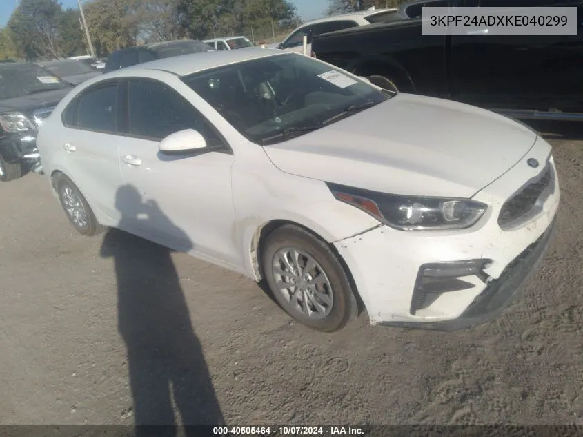 2019 Kia Forte Fe VIN: 3KPF24ADXKE040299 Lot: 40505464