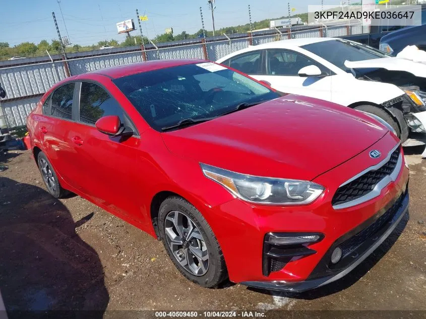 3KPF24AD9KE036647 2019 Kia Forte Lxs