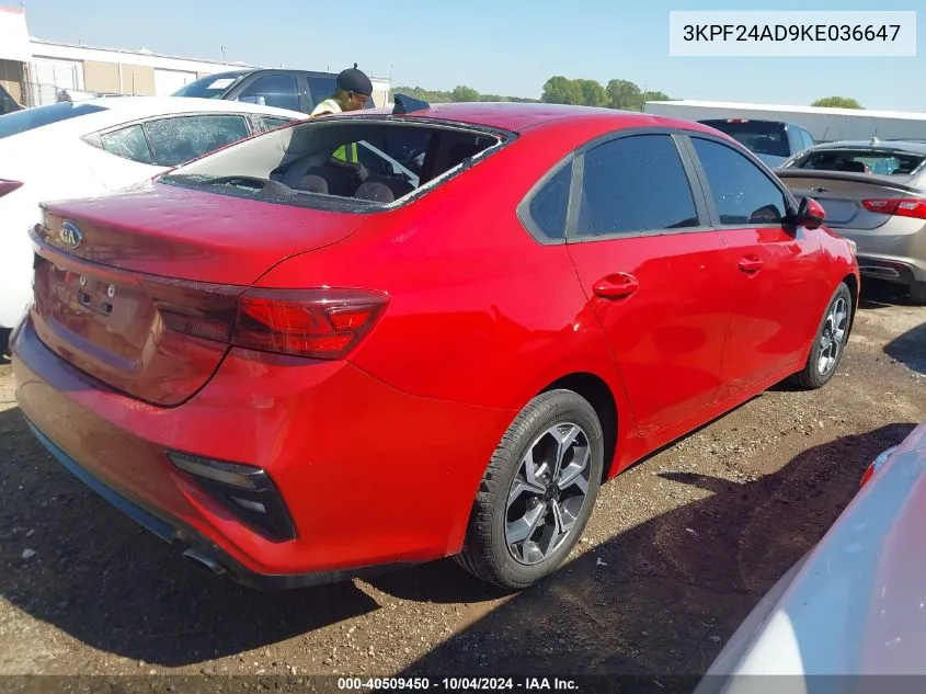 3KPF24AD9KE036647 2019 Kia Forte Lxs