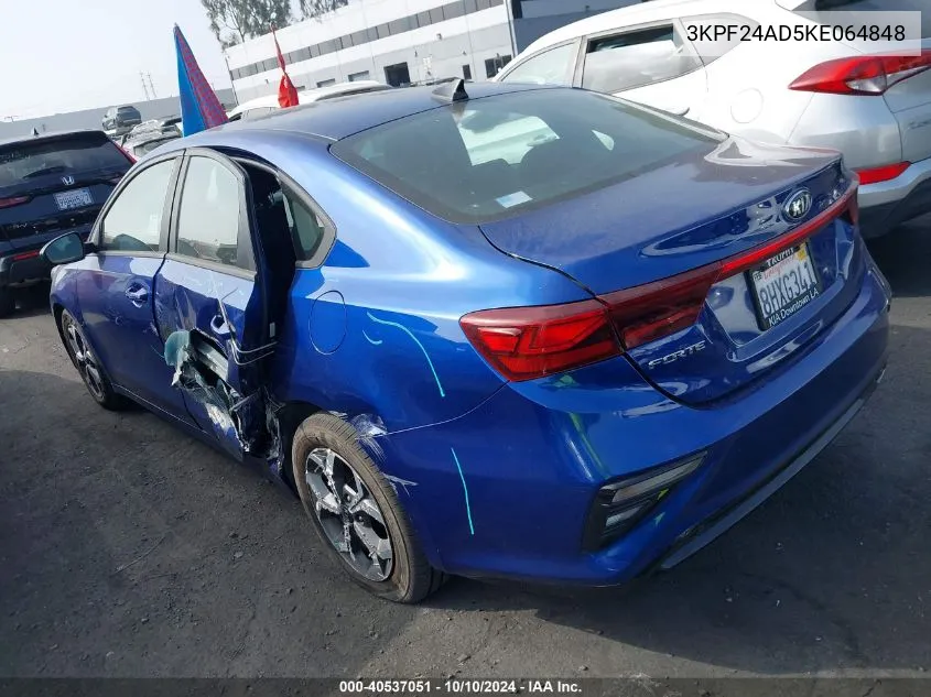 2019 Kia Forte Fe/Lx/Lxs VIN: 3KPF24AD5KE064848 Lot: 40537051