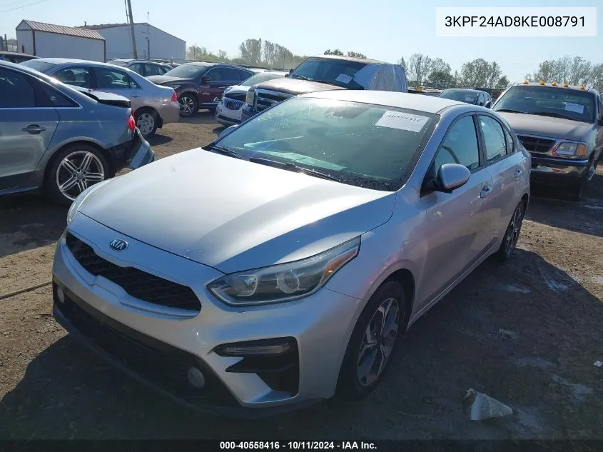 3KPF24AD8KE008791 2019 Kia Forte Lxs