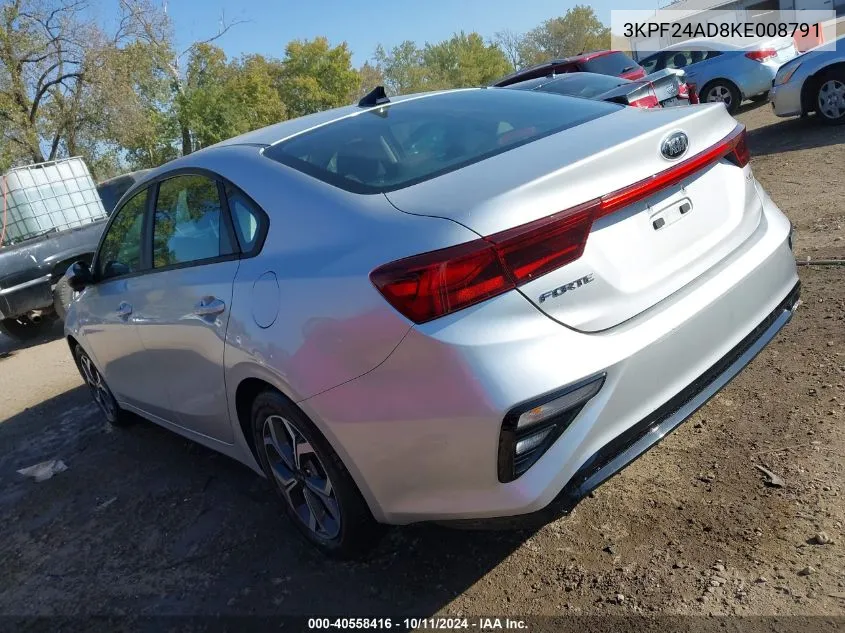 2019 Kia Forte Lxs VIN: 3KPF24AD8KE008791 Lot: 40558416