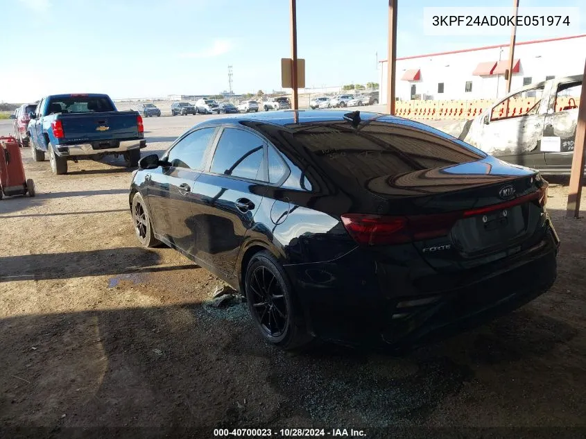 2019 Kia Forte Lxs VIN: 3KPF24AD0KE051974 Lot: 40700023