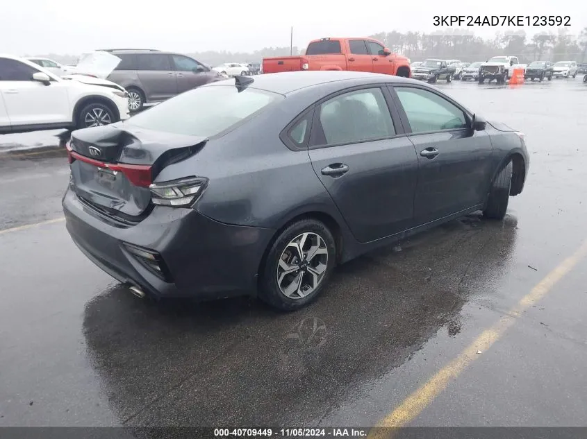 2019 Kia Forte Lxs VIN: 3KPF24AD7KE123592 Lot: 40709449