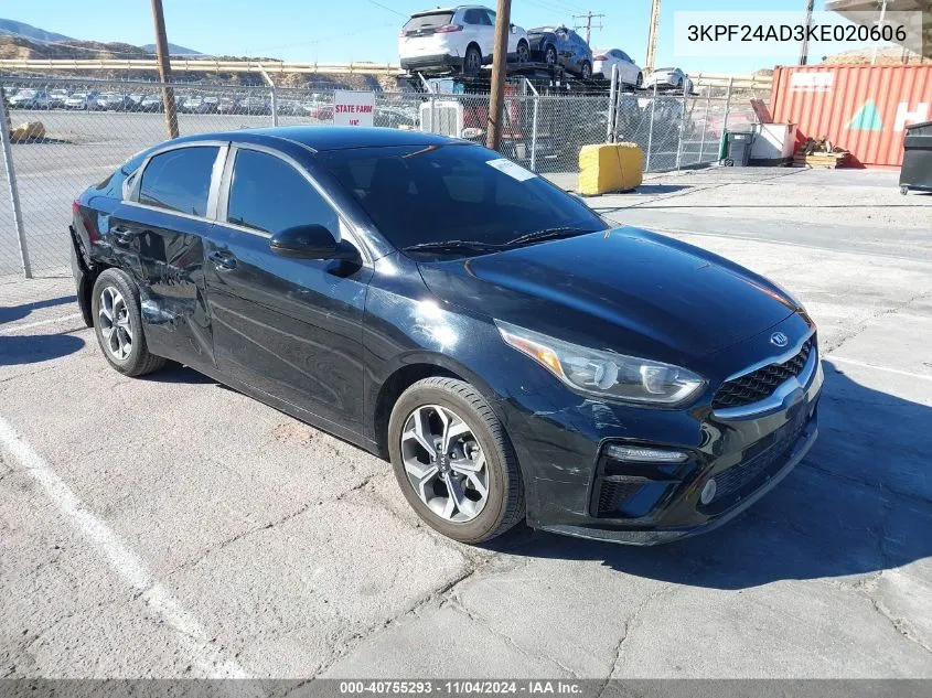 2019 Kia Forte Lxs VIN: 3KPF24AD3KE020606 Lot: 40755293