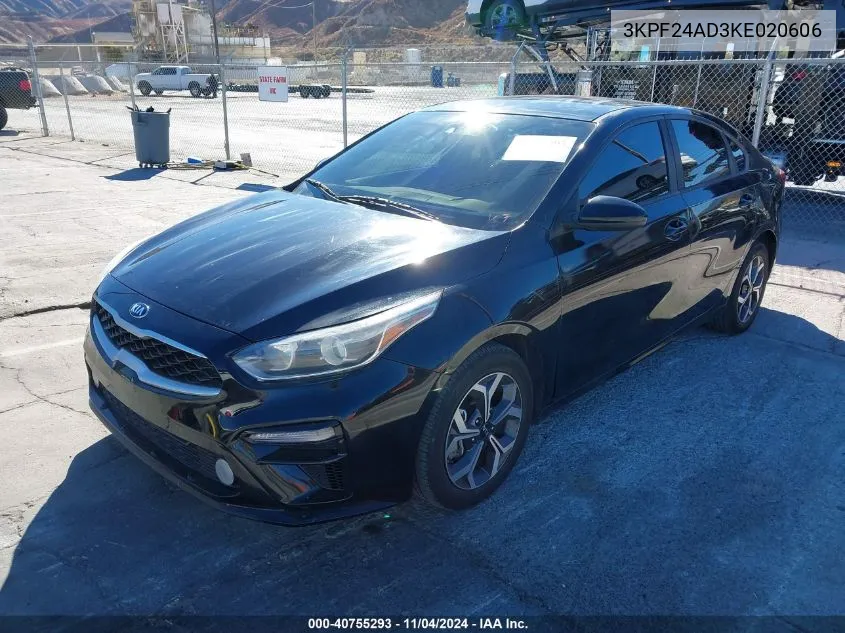 2019 Kia Forte Lxs VIN: 3KPF24AD3KE020606 Lot: 40755293