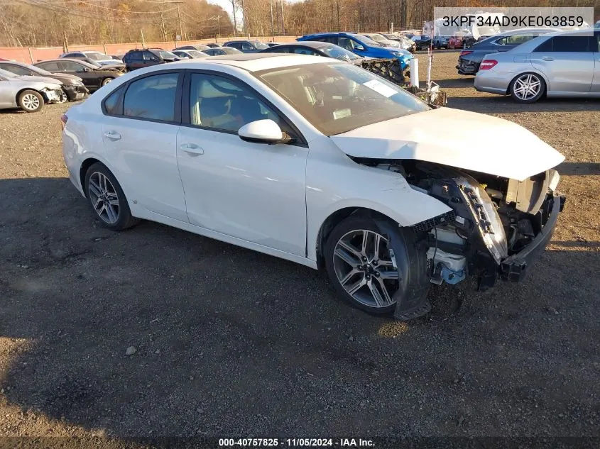 2019 Kia Forte S VIN: 3KPF34AD9KE063859 Lot: 40757825