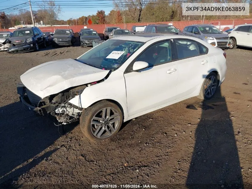 2019 Kia Forte S VIN: 3KPF34AD9KE063859 Lot: 40757825