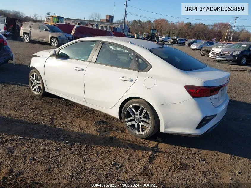 2019 Kia Forte S VIN: 3KPF34AD9KE063859 Lot: 40757825