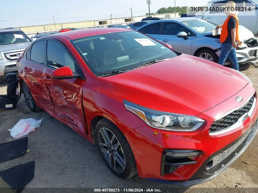 2019 Kia Forte S VIN: 3KPF34AD9KE048214 Lot: 40759273