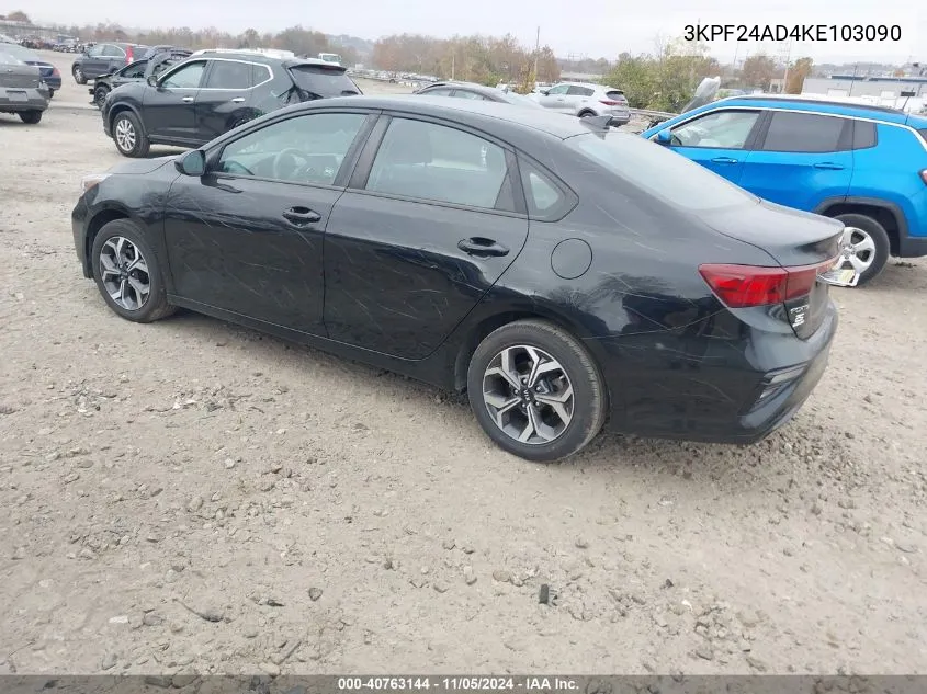 2019 Kia Forte Lxs VIN: 3KPF24AD4KE103090 Lot: 40763144