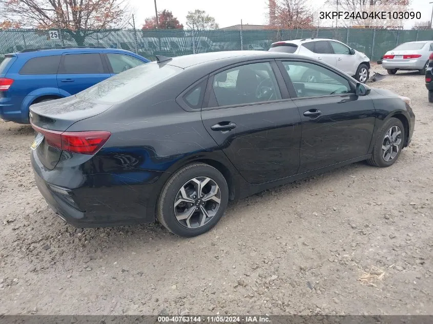 2019 Kia Forte Lxs VIN: 3KPF24AD4KE103090 Lot: 40763144