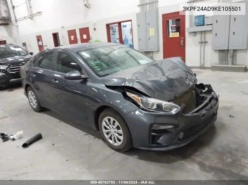 2019 Kia Forte Fe/Lx/Lxs VIN: 3KPF24AD9KE105501 Lot: 40763793