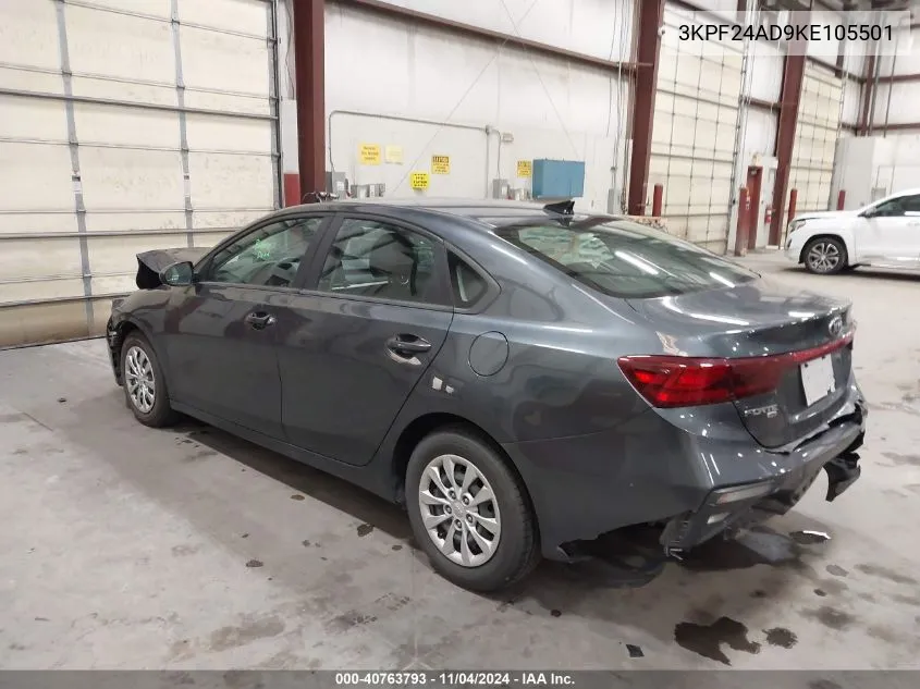 2019 Kia Forte Fe/Lx/Lxs VIN: 3KPF24AD9KE105501 Lot: 40763793