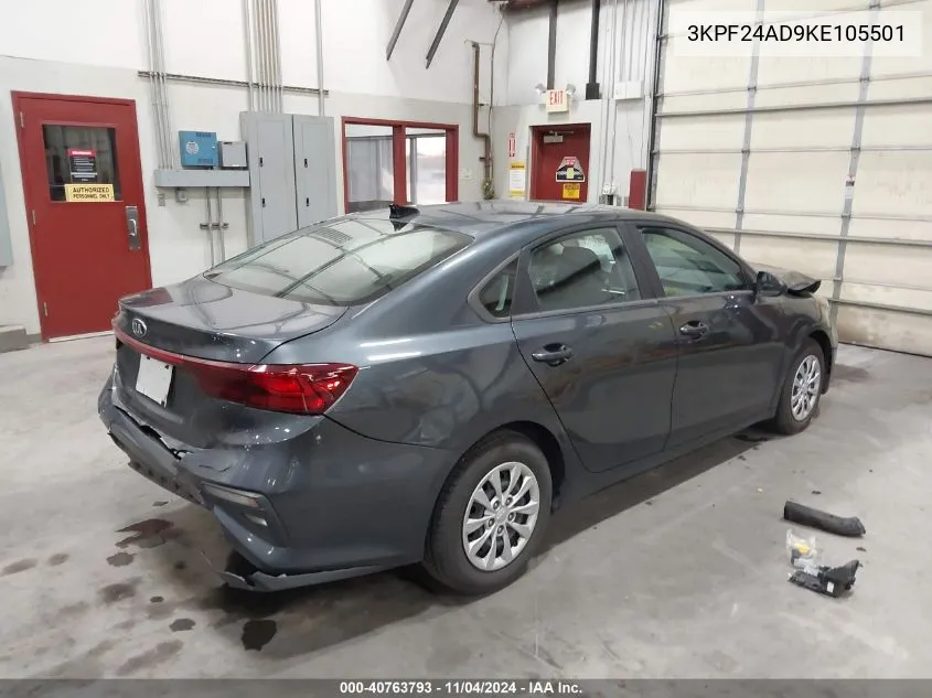 2019 Kia Forte Fe/Lx/Lxs VIN: 3KPF24AD9KE105501 Lot: 40763793