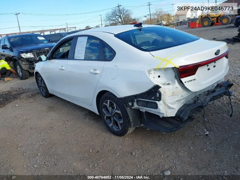 2019 Kia Forte Lxs VIN: 3KPF24AD9KE046773 Lot: 40764652