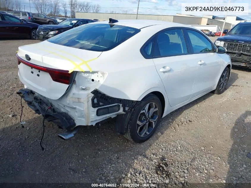 2019 Kia Forte Lxs VIN: 3KPF24AD9KE046773 Lot: 40764652