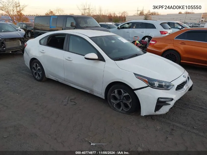 2019 Kia Forte Lxs VIN: 3KPF24AD0KE105550 Lot: 40774977