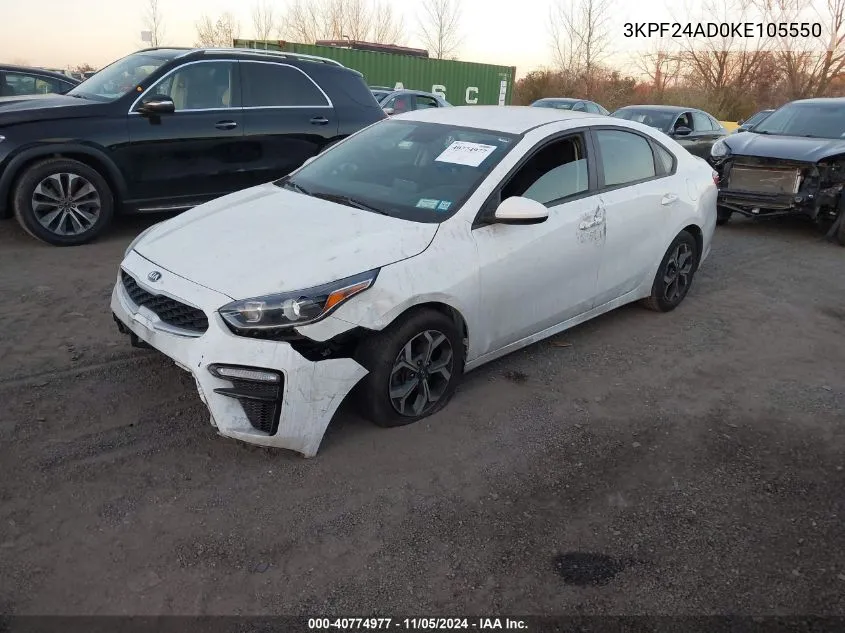 2019 Kia Forte Lxs VIN: 3KPF24AD0KE105550 Lot: 40774977