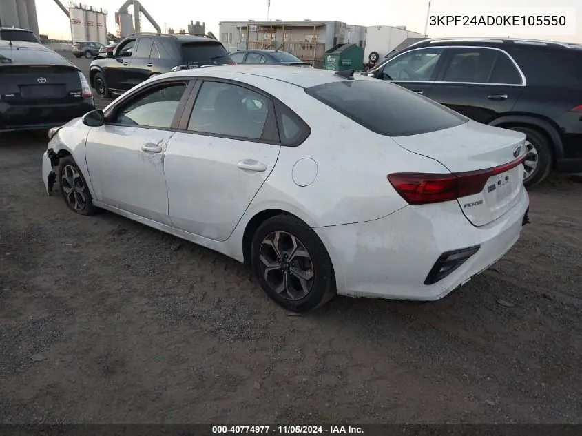 2019 Kia Forte Lxs VIN: 3KPF24AD0KE105550 Lot: 40774977