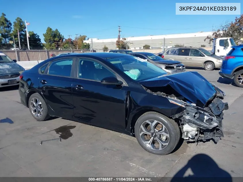 2019 Kia Forte Lxs VIN: 3KPF24AD1KE033189 Lot: 40786587