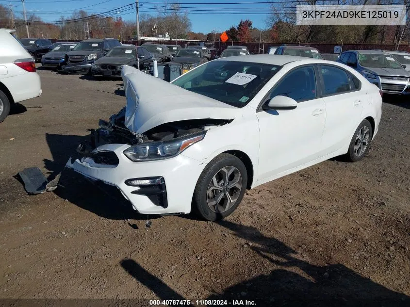 2019 Kia Forte Lxs VIN: 3KPF24AD9KE125019 Lot: 40787475