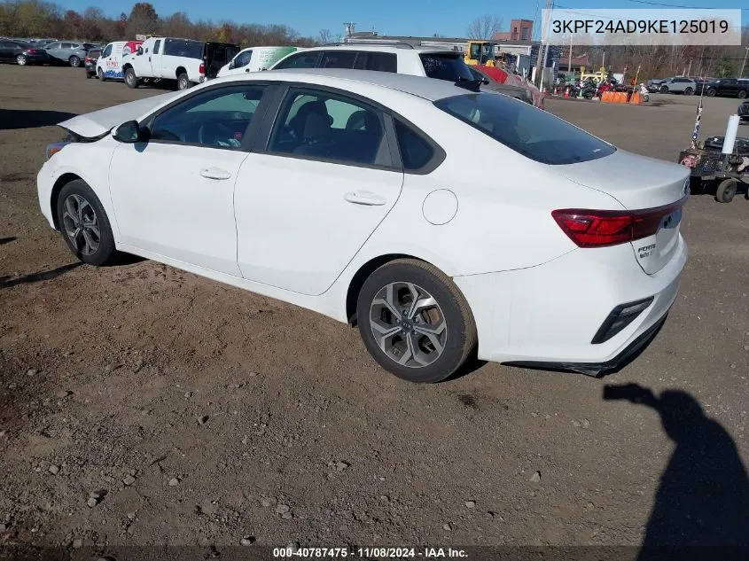 2019 Kia Forte Lxs VIN: 3KPF24AD9KE125019 Lot: 40787475