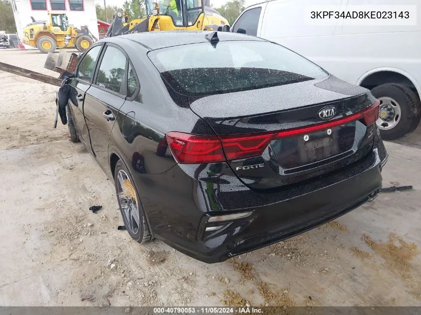 2019 Kia Forte S VIN: 3KPF34AD8KE023143 Lot: 40790053